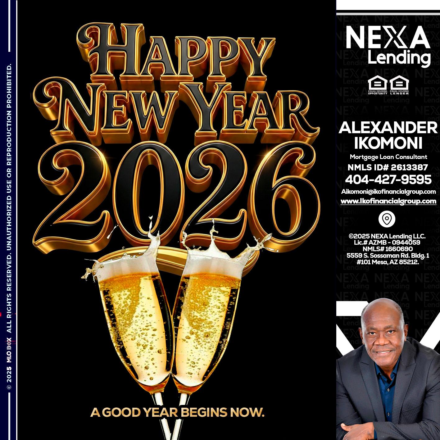 happy new year 2026 - Alexander Ikomoni -Mortgage Loan Consultant