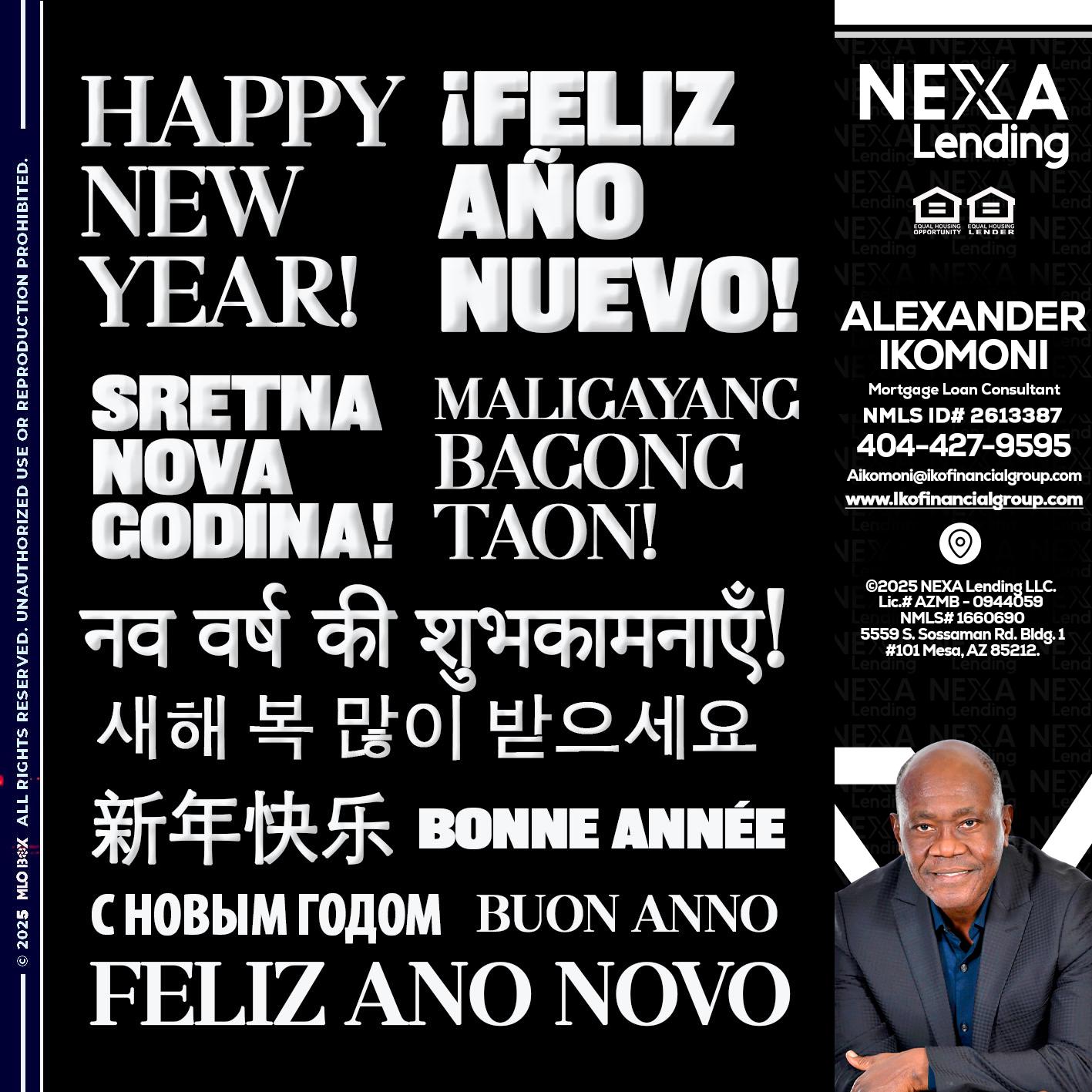 HAPPY NEW YEAR - Alexander Ikomoni -Mortgage Loan Consultant