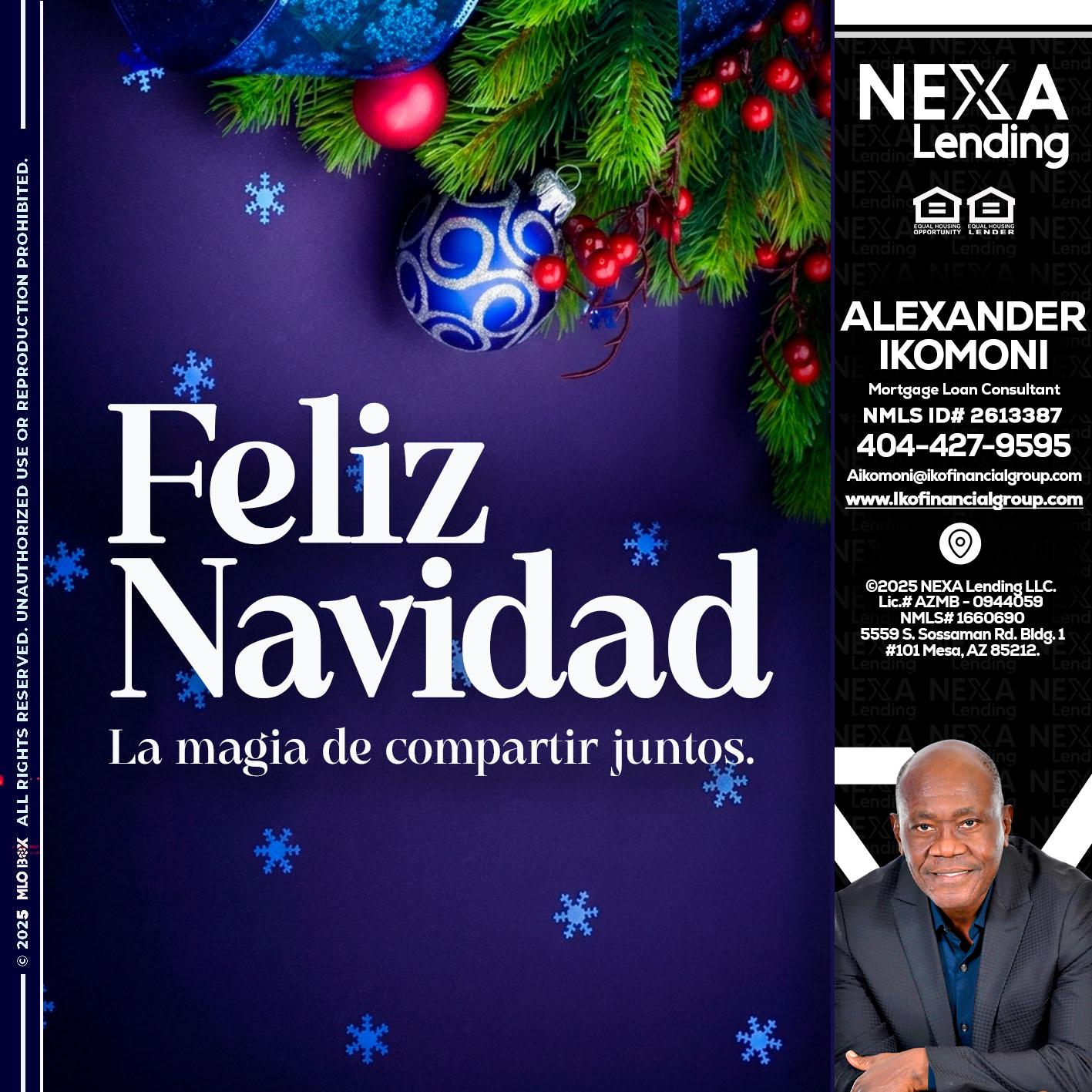 FELIZ NAVIDAD - Alexander Ikomoni -Mortgage Loan Consultant