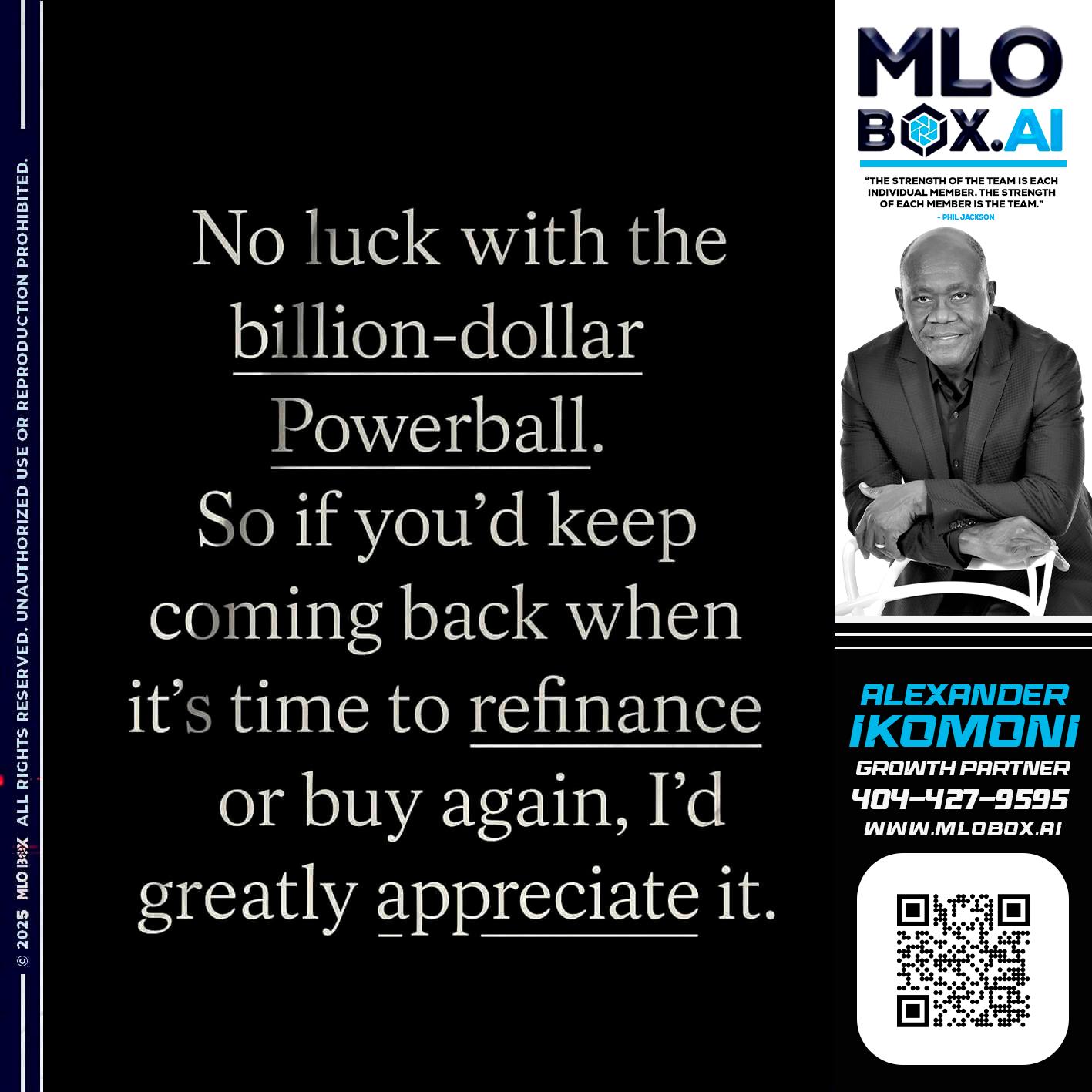 NO LUCK - Alexander Ikomoni -Mortgage Loan Consultant