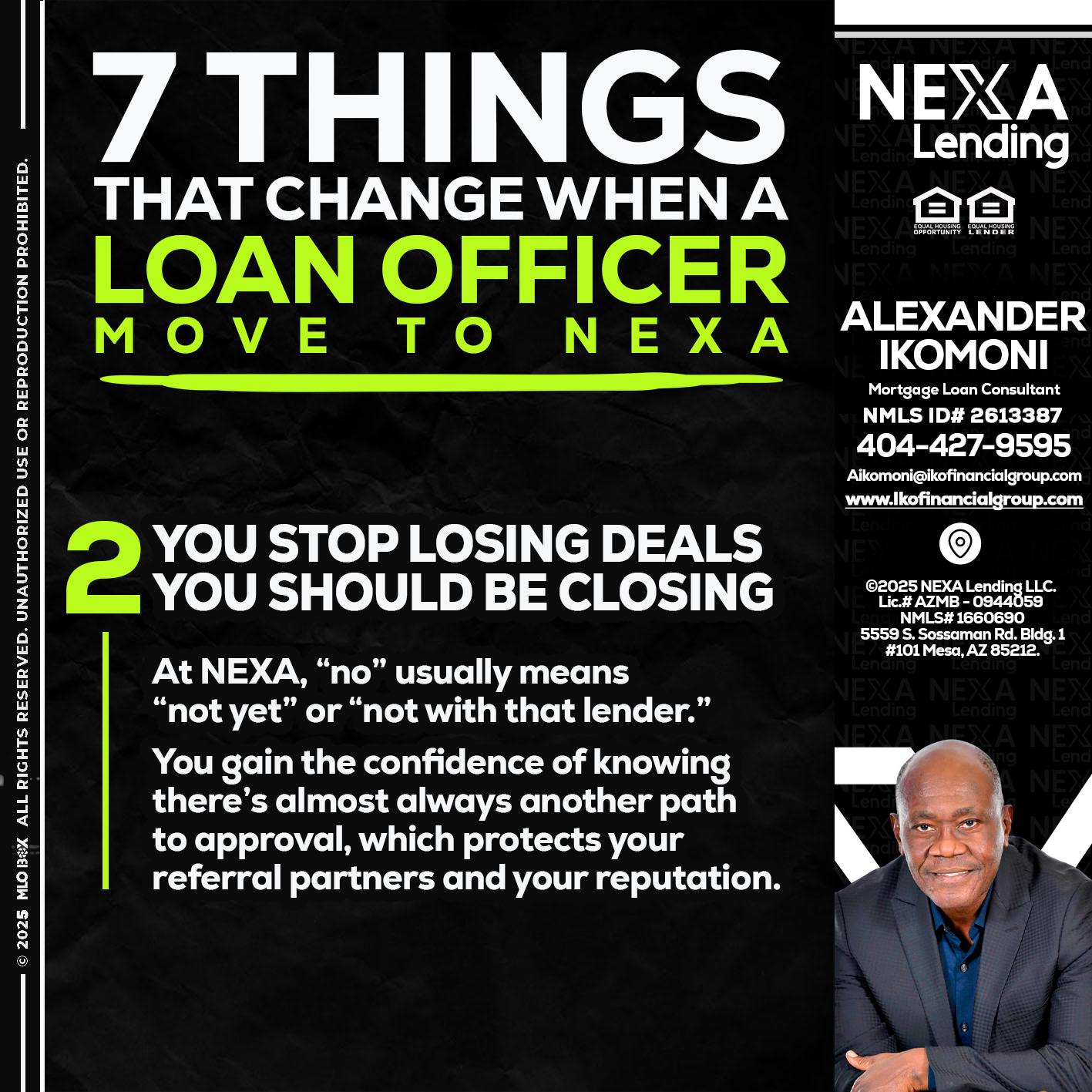 7 THINGS (2) - Alexander Ikomoni -Mortgage Loan Consultant