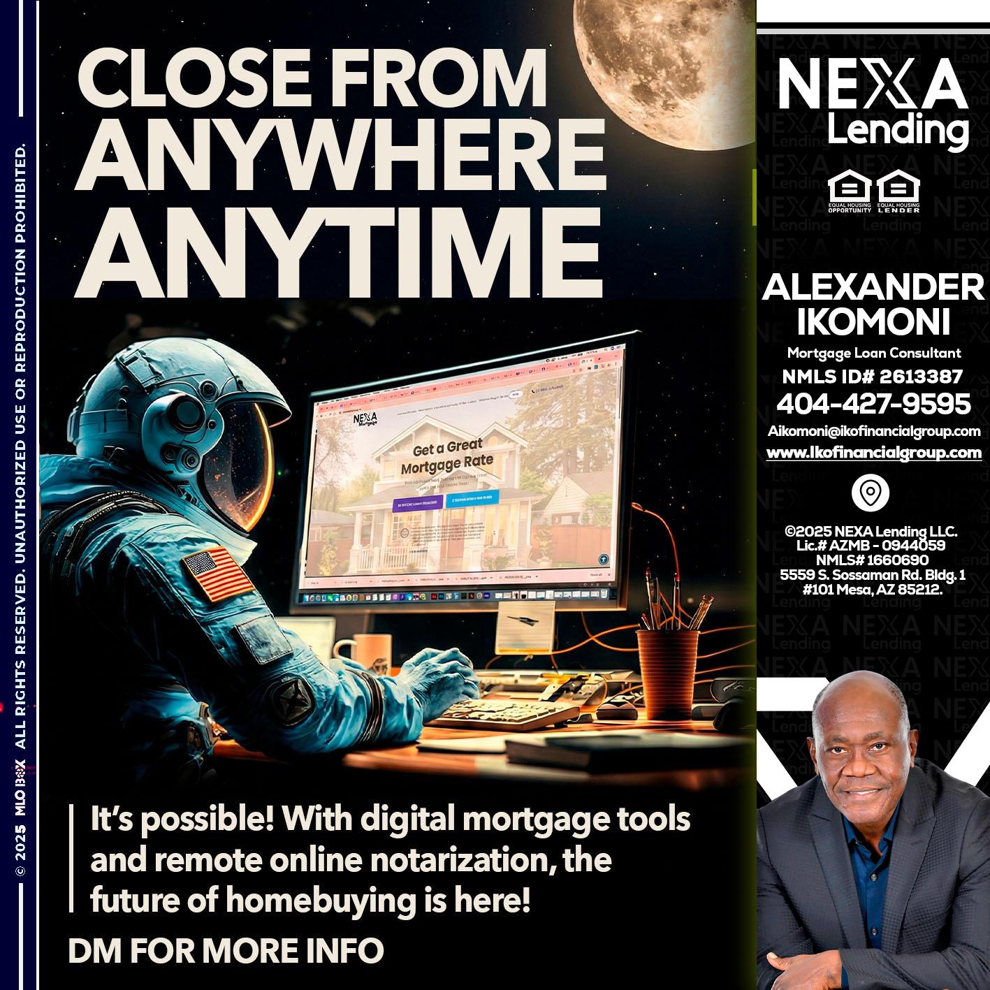close from - Alexander Ikomoni -Mortgage Loan Consultant