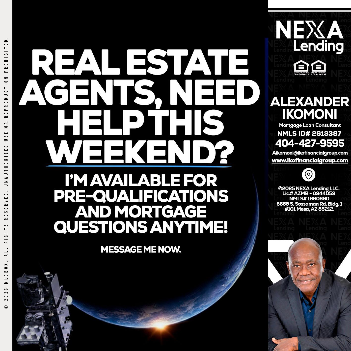 REAL ESTATE AGENTS - Alexander Ikomoni -Mortgage Loan Consultant