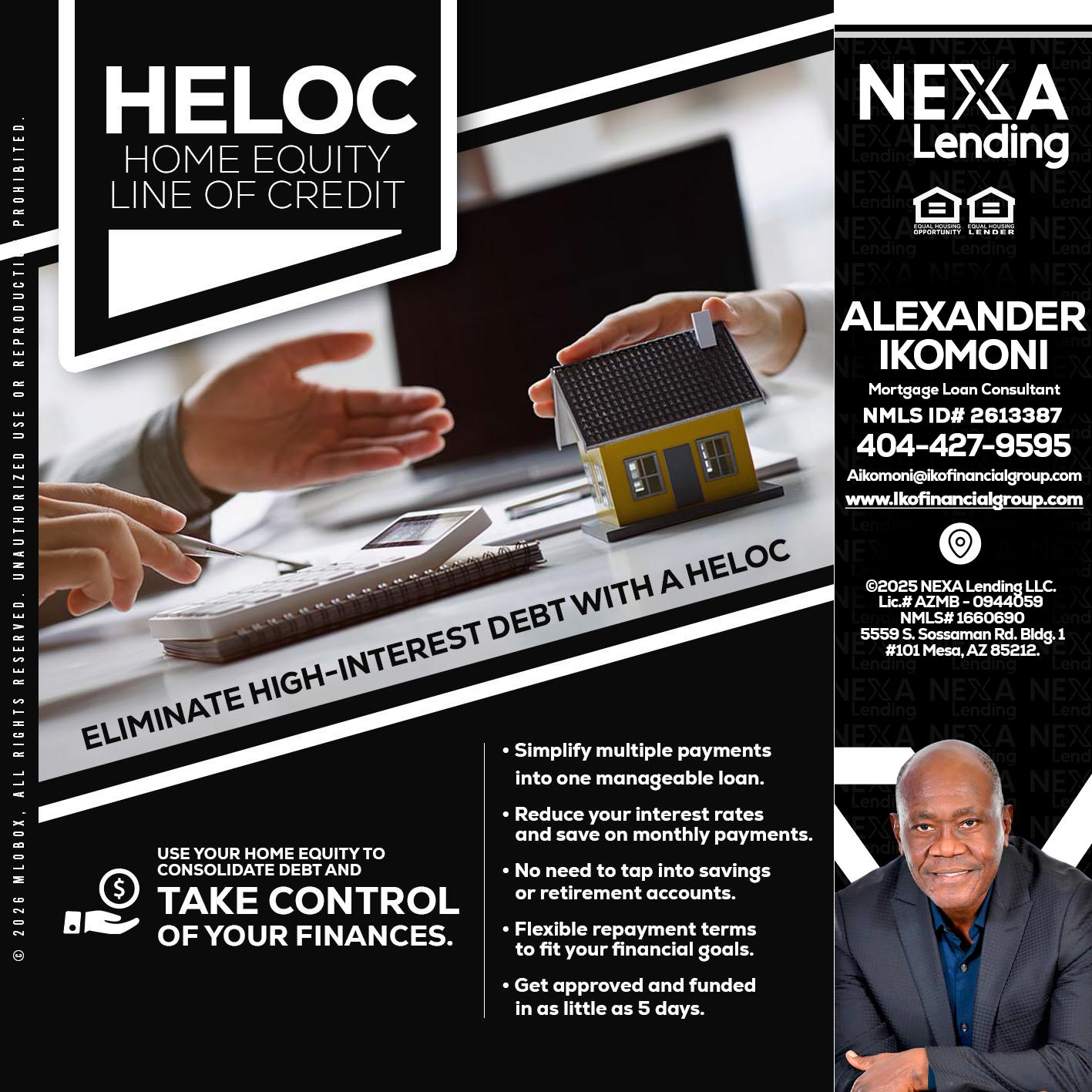 HELOC - Alexander Ikomoni -Mortgage Loan Consultant