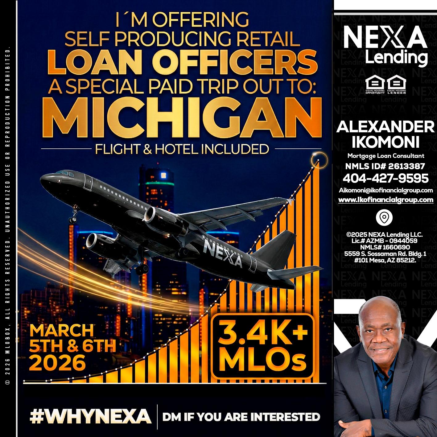 MICHIGAN - Alexander Ikomoni -Mortgage Loan Consultant